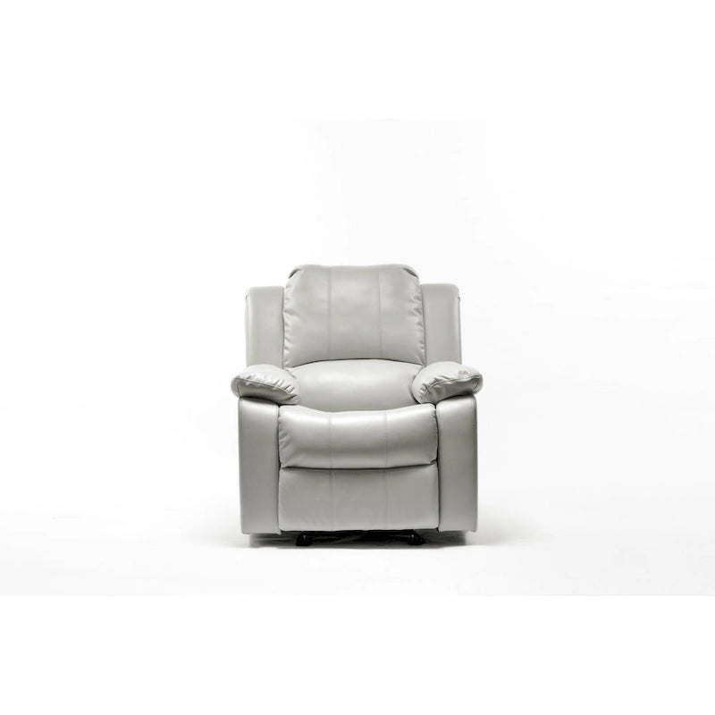 Navy Blue / Caramel / Ivory PU Leather Recliner Chair, Single Seat