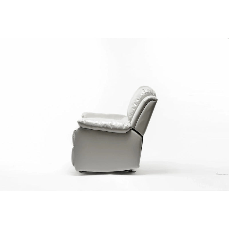 Navy Blue / Caramel / Ivory PU Leather Recliner Chair, Single Seat