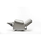 Navy Blue / Caramel / Ivory PU Leather Recliner Chair, Single Seat