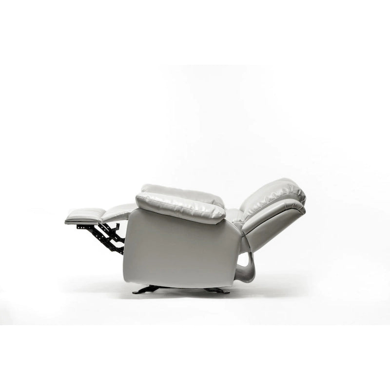 Navy Blue / Caramel / Ivory PU Leather Recliner Chair, Single Seat