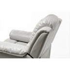 Navy Blue / Caramel / Ivory PU Leather Recliner Chair, Single Seat