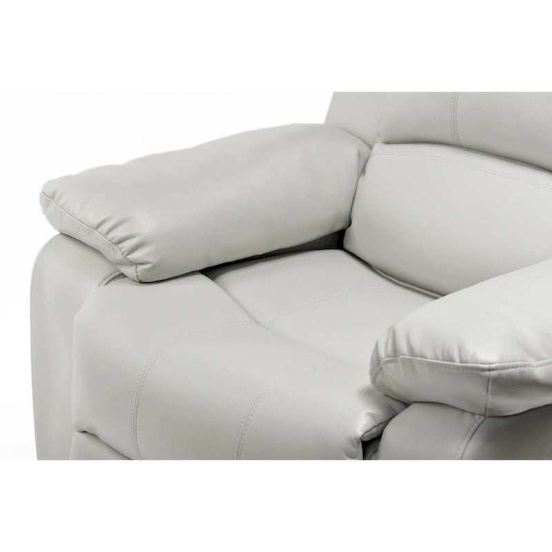 Navy Blue / Caramel / Ivory PU Leather Recliner Chair, Single Seat