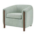 Accent Arm Chair – Sage Gray / Barley Beige / Vintage Cider, Fabric & Faux Leather, 1-Seat