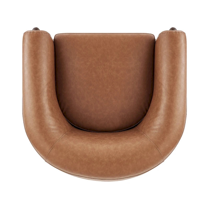 Accent Arm Chair – Sage Gray / Barley Beige / Vintage Cider, Fabric & Faux Leather, 1-Seat