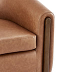 Accent Arm Chair – Sage Gray / Barley Beige / Vintage Cider, Fabric & Faux Leather, 1-Seat