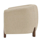 Accent Arm Chair – Sage Gray / Barley Beige / Vintage Cider, Fabric & Faux Leather, 1-Seat