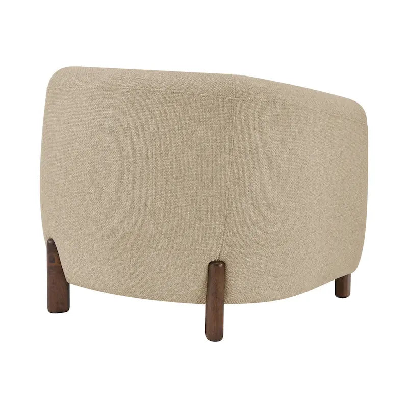 Accent Arm Chair – Sage Gray / Barley Beige / Vintage Cider, Fabric & Faux Leather, 1-Seat