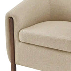 Accent Arm Chair – Sage Gray / Barley Beige / Vintage Cider, Fabric & Faux Leather, 1-Seat