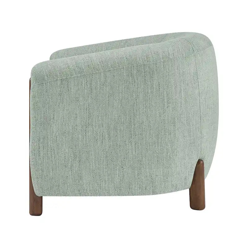 Accent Arm Chair – Sage Gray / Barley Beige / Vintage Cider, Fabric & Faux Leather, 1-Seat