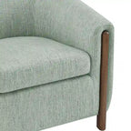 Accent Arm Chair – Sage Gray / Barley Beige / Vintage Cider, Fabric & Faux Leather, 1-Seat