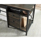 Prime Oak Computer Desk, 3-Drawer, Single-Person