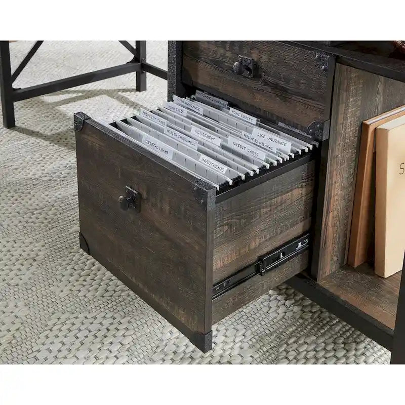 Prime Oak Computer Desk, 3-Drawer, Single-Person