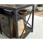 Prime Oak Computer Desk, 3-Drawer, Single-Person