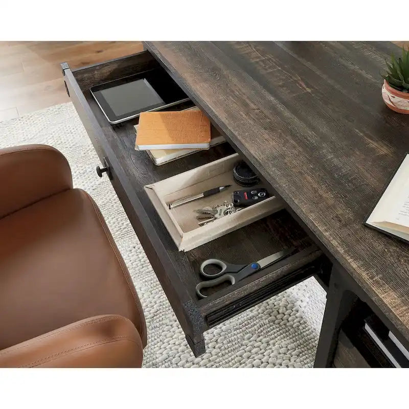 Prime Oak Computer Desk, 3-Drawer, Single-Person