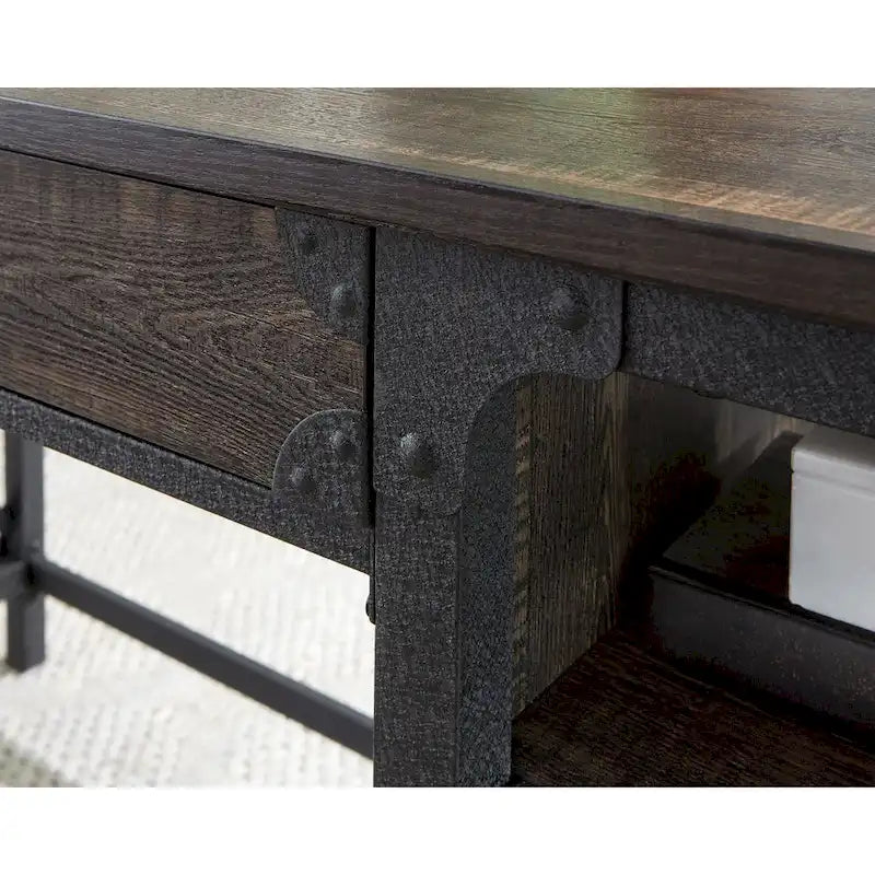 Prime Oak Computer Desk, 3-Drawer, Single-Person