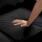 Black / Navy / Taupe Velvet 2-Seat Loveseat Sofa
