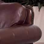 Whiskey Brown Distressed Leather Sofa & 2 Chairs Set (3-Piece)