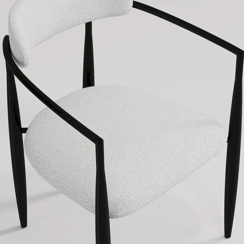 Black Base & White/Black Chair Extendable Sintered Stone Dining Set for 8–10