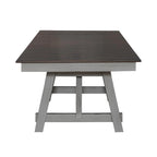 Smokey Grey Dining Set for 6, Trestle Style