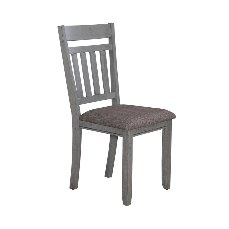 Smokey Grey Dining Set for 6, Trestle Style