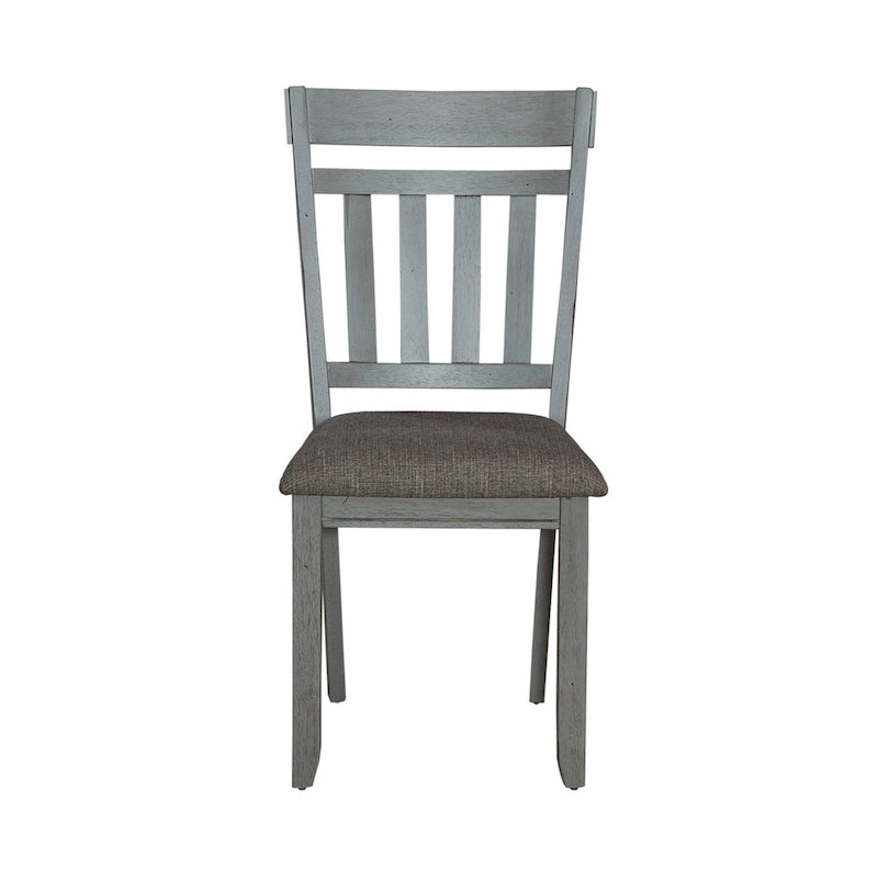 Smokey Grey Dining Set for 6, Trestle Style