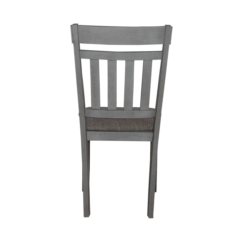 Smokey Grey Dining Set for 6, Trestle Style