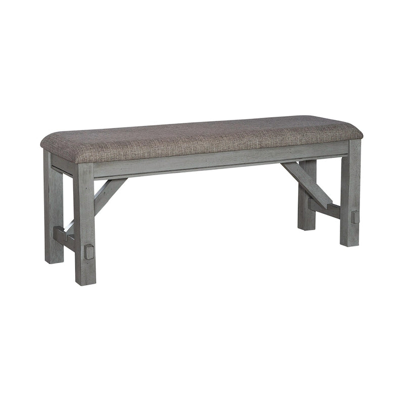 Smokey Grey Dining Set for 6, Trestle Style