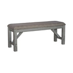 Smokey Grey Dining Set for 6, Trestle Style