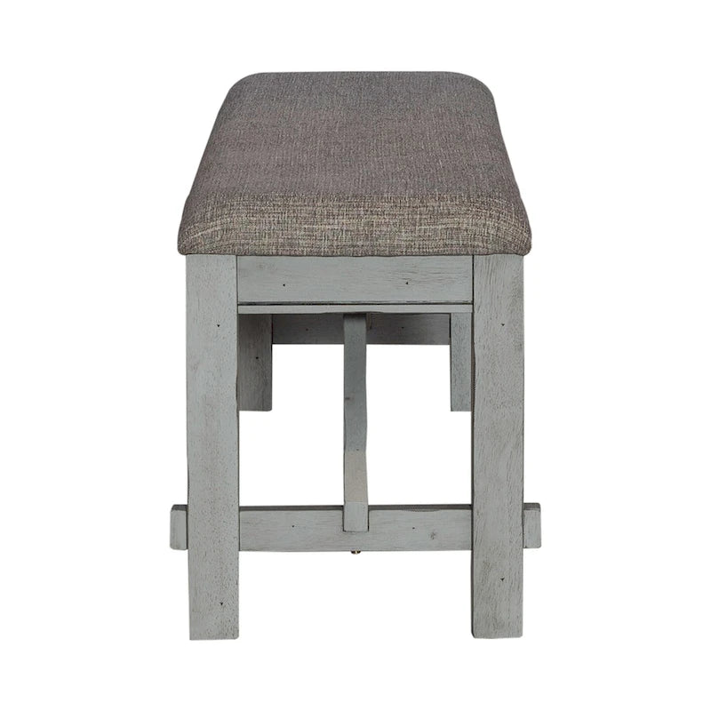Smokey Grey Dining Set for 6, Trestle Style