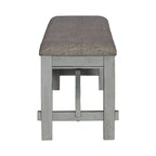 Smokey Grey Dining Set for 6, Trestle Style