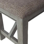 Smokey Grey Dining Set for 6, Trestle Style
