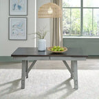 Smokey Grey Dining Set for 6, Trestle Style