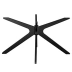 Black Oval Dining Table with Cross Base, Seats 6
