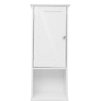 White & Brown Freestanding Linen Tower Cabinet – Farmhouse Style, 1-Person Use