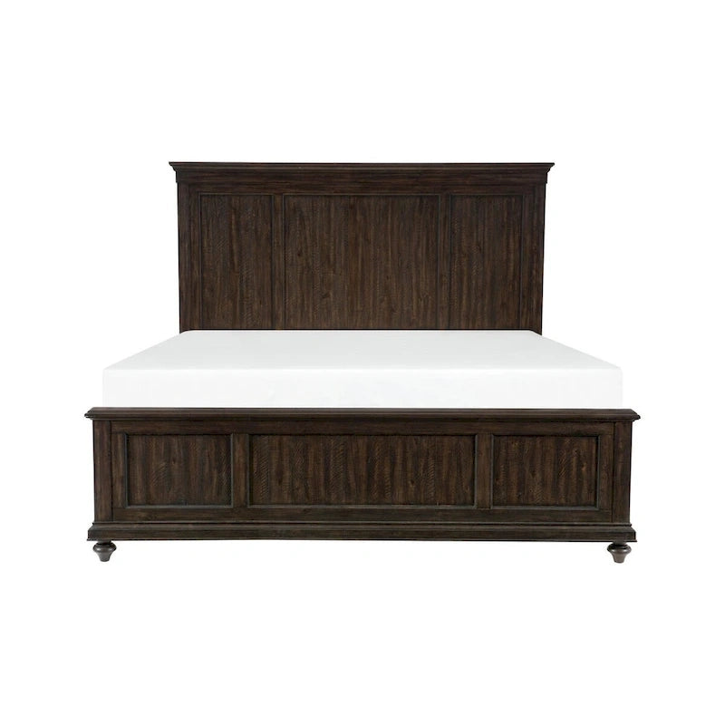 Charcoal Brown Transitional 3-Piece Bedroom Set (Bed, Nightstand & Chest) – Queen / King