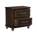 Charcoal Brown Transitional 3-Piece Bedroom Set (Bed, Nightstand & Chest) – Queen / King