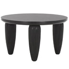 Black & Gold Square Coffee Table, 1-Seat, 28"W x 28"D x 16"H