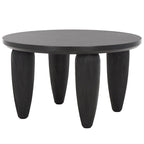Black & Gold Square Coffee Table, 1-Seat, 28"W x 28"D x 16"H