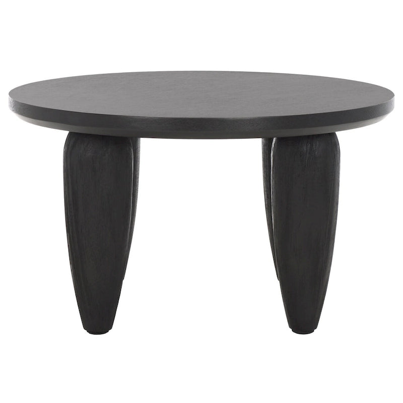 Black & Gold Square Coffee Table, 1-Seat, 28"W x 28"D x 16"H