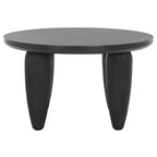 Black & Gold Square Coffee Table, 1-Seat, 28"W x 28"D x 16"H